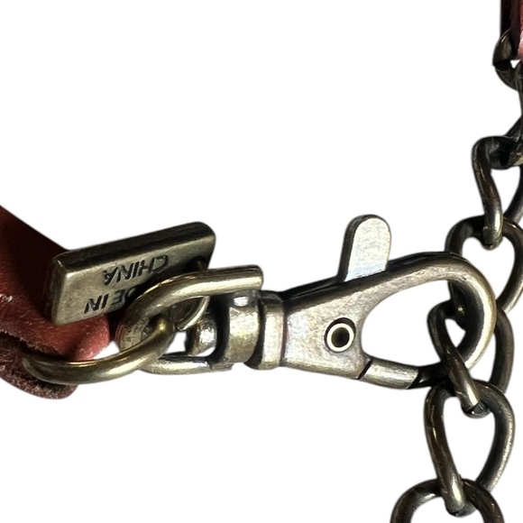 Chico,s Southwestern Turquoise, Amber, Coral Colored Glass Leather Concho Belt‎ - Picture 7 of 7